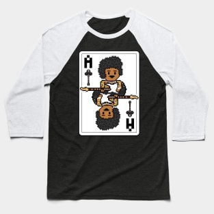 Pixelrockstars Ace of Clubs Playing Card Baseball T-Shirt